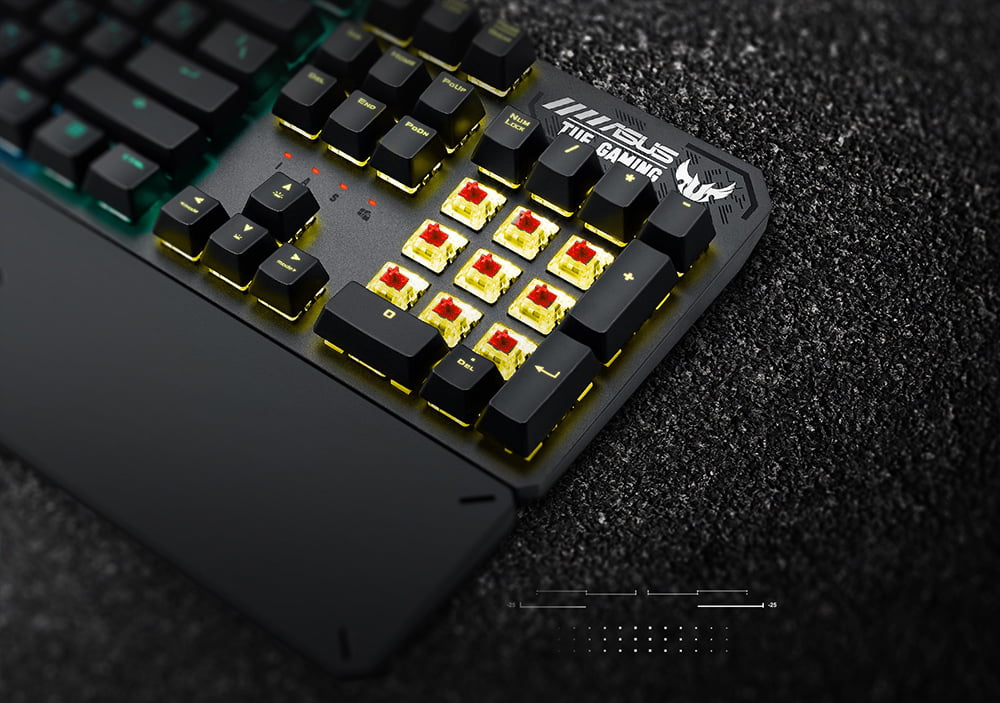 TUF Gaming K3 keyboard med Red switches