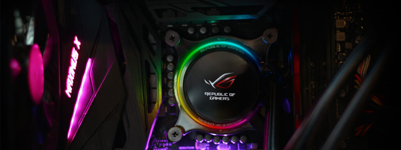 ASUS ROG Ryuo vandkøler med ASUS Aura RGB lys