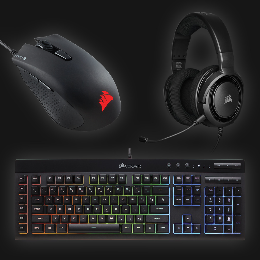 Corsair Esport Gaming Bundle Keyboard Mus Og Headset