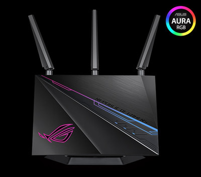 Router med ASUS Aura RGB lys