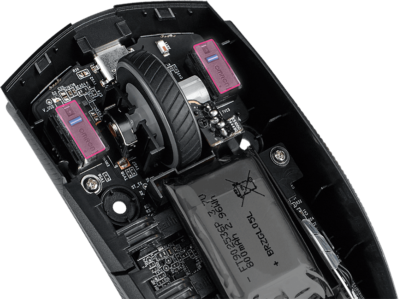 ROG Strix Impact II Wireless med Push-Fit socket design