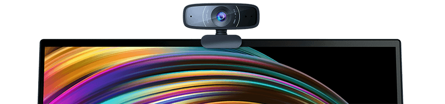 ASUS Webcam C3 monteret på bærbar computer