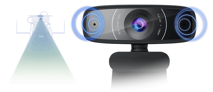 ASUS Webcam C3 med indbygget mikrofoner
