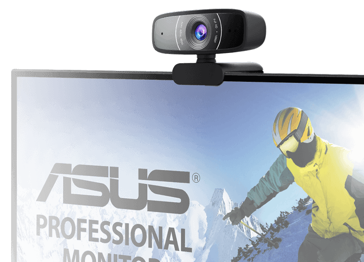ASUS Webcam C3 monteret på toppen af skærm