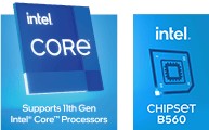 Intel Core 11. Generation og Intel B560 chipset logo