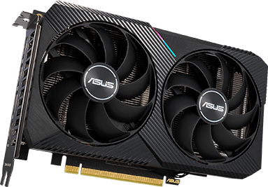 Asus GeForce® RTX 3060 8GB Dual grafikkort med 2 blæsere