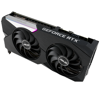 Asus GeForce® RTX 3060 Ti 8GB Dual grafikkort med 2 blæsere