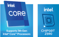 Intel Core 11. Generation og Intel Z590 chipset logo