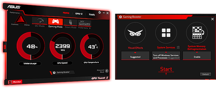 Asus GeForce RTX 1660S Phoenix grafikkort med GPU Tweak II software